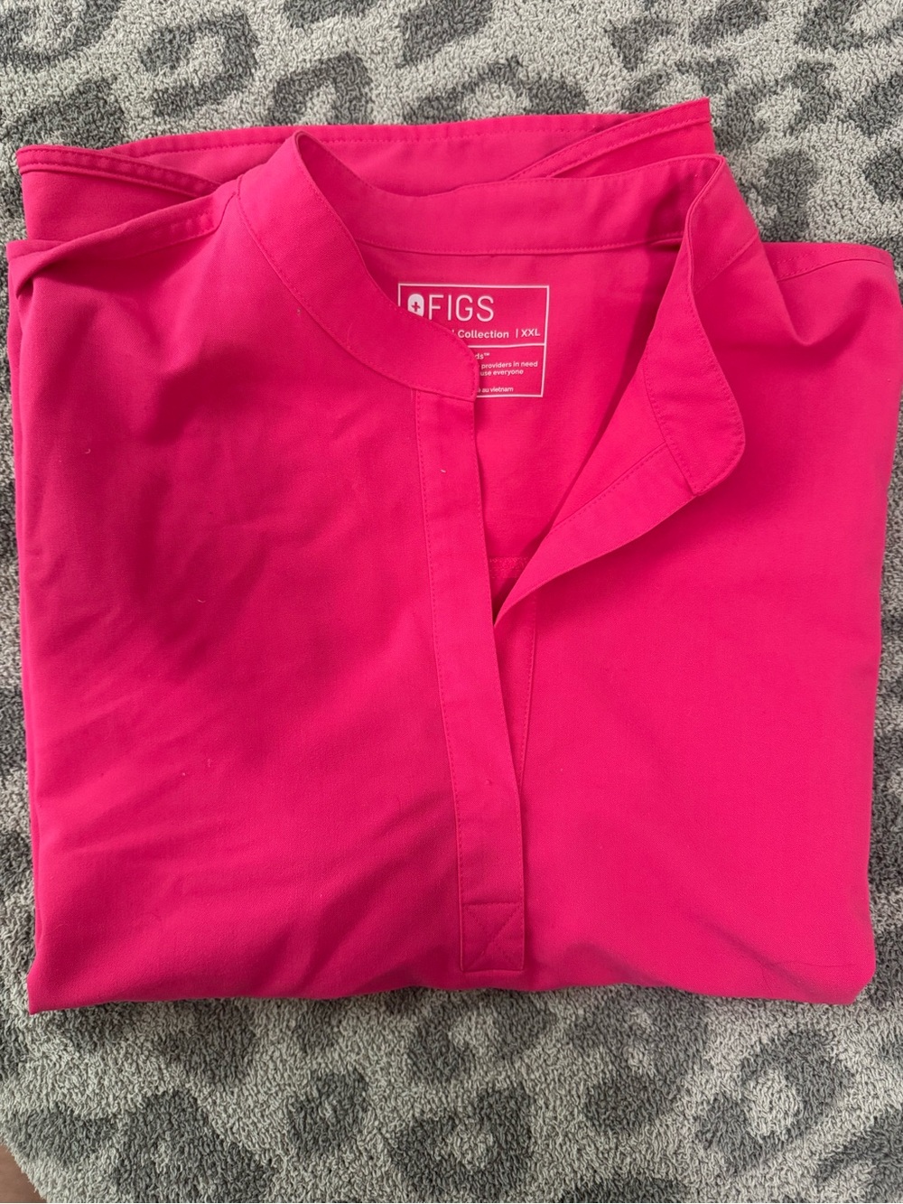 FIGS Shocking Pink Rafaela Top XXL